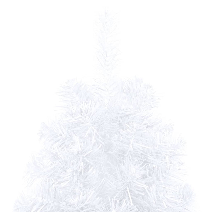 Set Albero Natale Artificiale a Metà LED Palline Bianco 180cm  cod mxl 27352