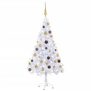 Set Albero Natale Artificiale con LED e Palline 120 cm 230 Rami cod mxl 67937