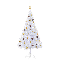 Set Albero Natale Artificiale con LED e Palline 150 cm 380 Rami cod mxl 51488