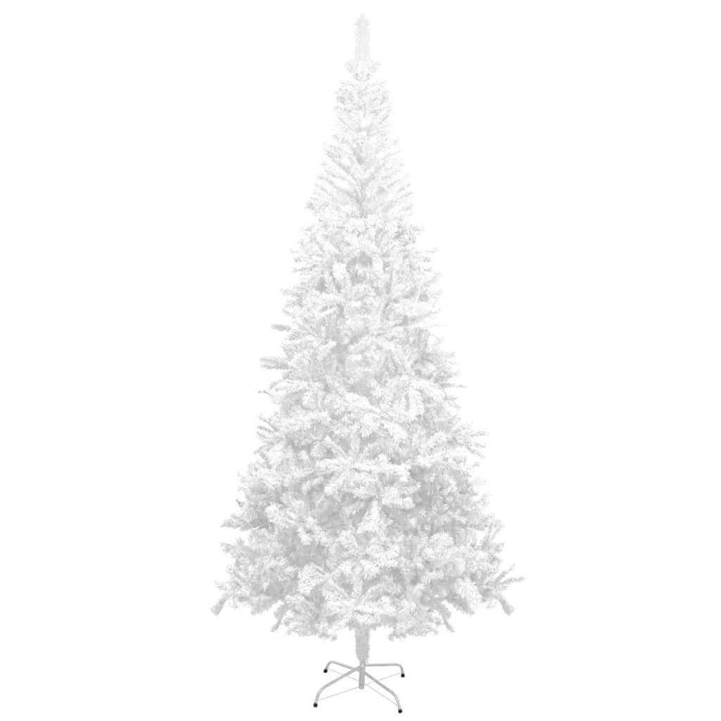 Set Albero Natale Artificiale con LED e Palline L 240 cm Bianco cod mxl 35482