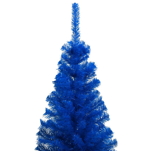 Set Albero Natale Artificiale con LED e Palline Blu 120 cm PVC 3077507