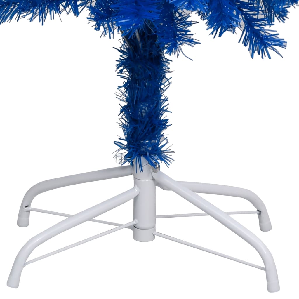 Set Albero Natale Artificiale con LED e Palline Blu 150 cm PVC cod mxl 24682