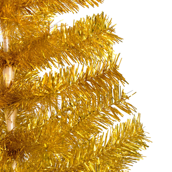 Set Albero Natale Artificiale con LED e Palline Oro 150cm PET cod mxl 24731