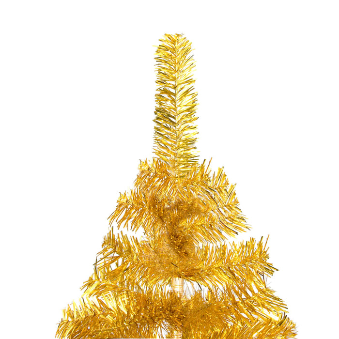 Set Albero Natale Artificiale con LED e Palline Oro 150cm PET cod mxl 24731