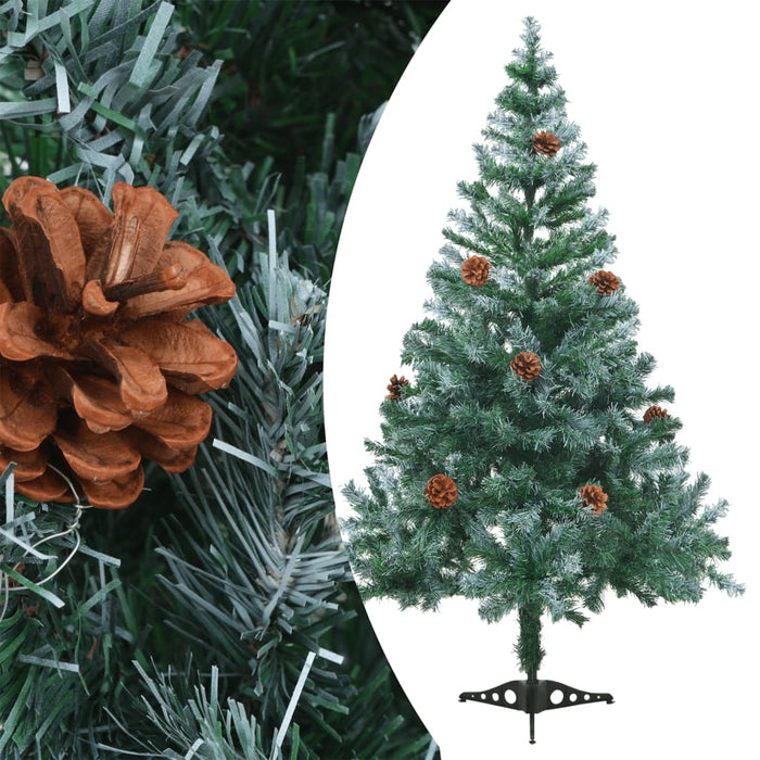 Set Albero Natale Satinato con LED Palline e Pigne 150 cm  cod mxl 27115