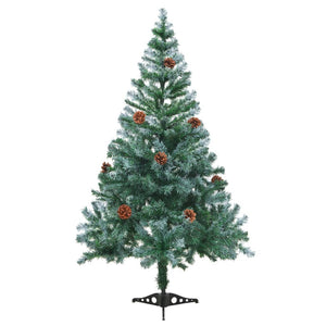 Set Albero Natale Satinato con LED Palline e Pigne 150 cm  cod mxl 27115