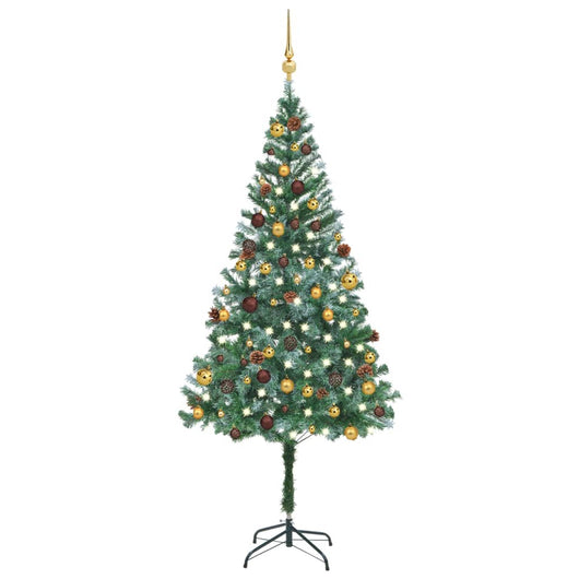 Set Albero Natale Artificiale con LED Palline e Pigne 180 cm  cod mxl 67948