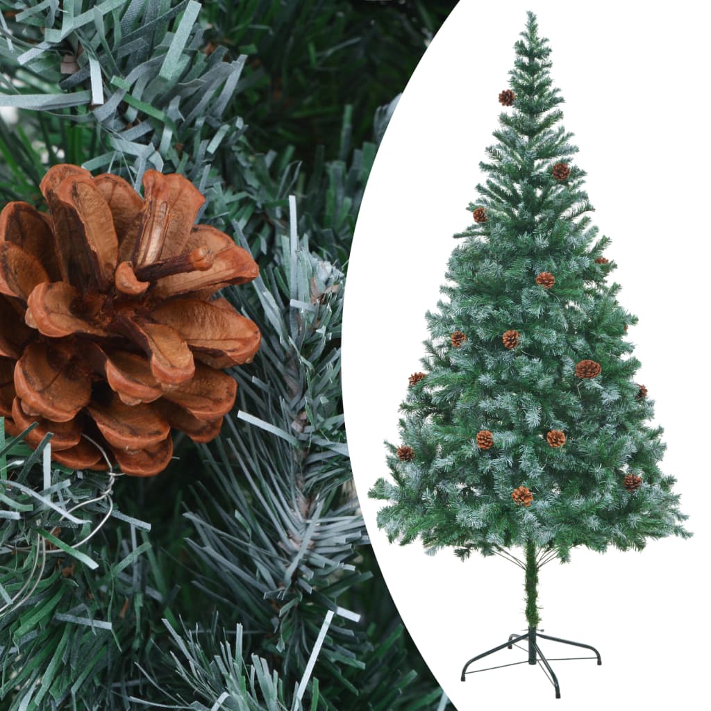 Set Albero Natale Artificiale con LED Palline e Pigne 210 cm  cod mxl 67949