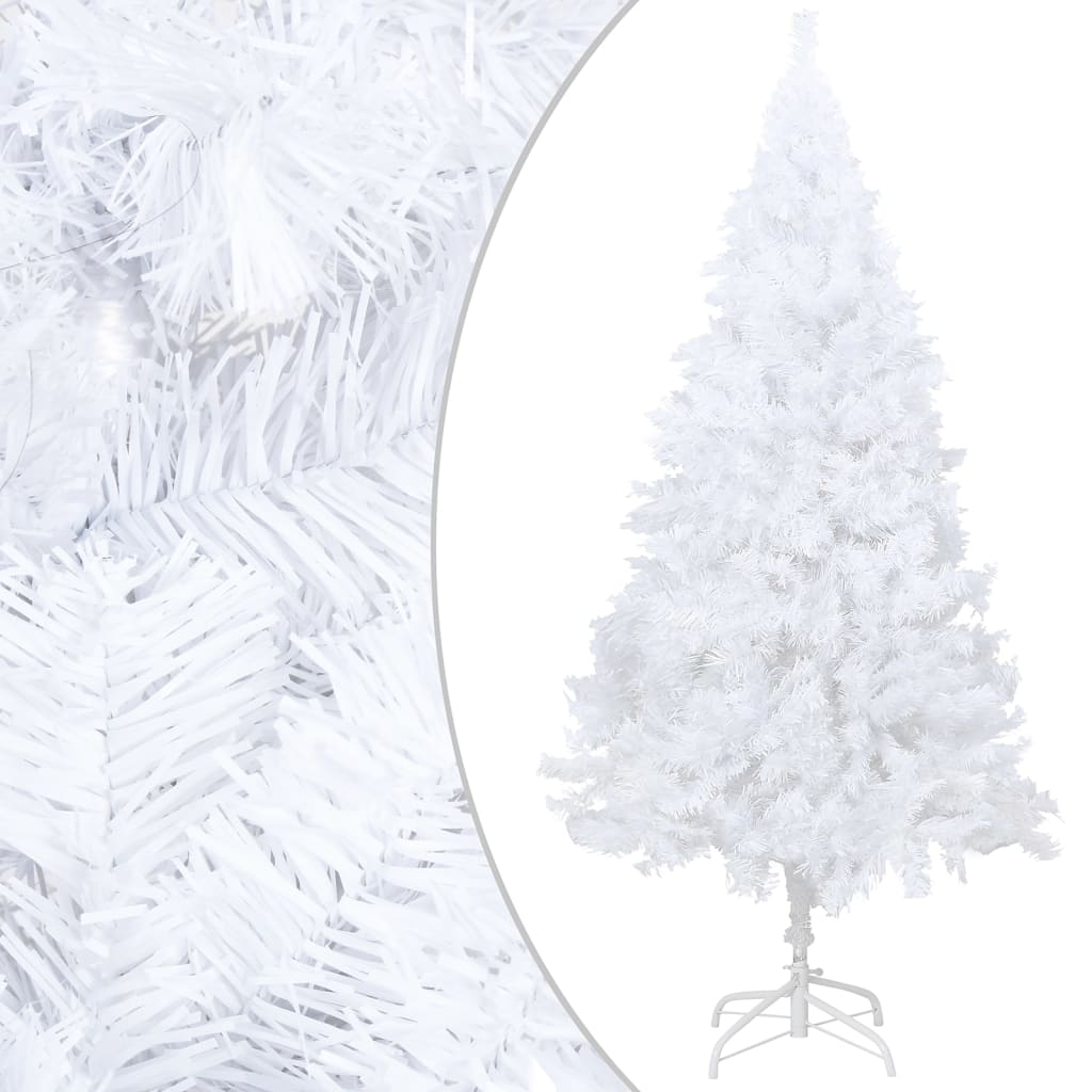 Set Albero Natale Artificiale con LED Palline Bianco 120cm PVC cod mxl 34511