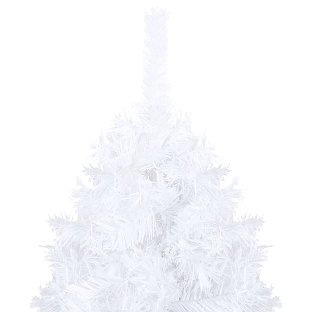 Set Albero Natale Artificiale con LED Palline Bianco 120cm PVC cod mxl 34511