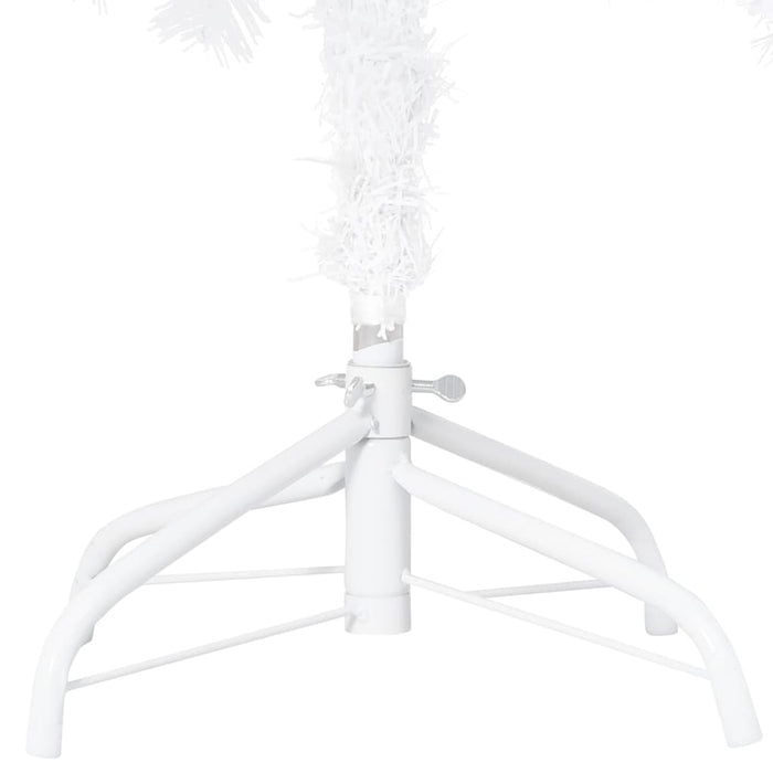 Set Albero Natale Artificiale con LED Palline Bianco 120cm PVC cod mxl 34511