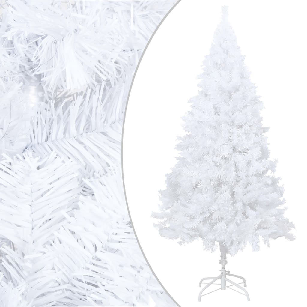 Set Albero Natale Artificiale LED e Palline Bianco 150cm PVC cod mxl 24729