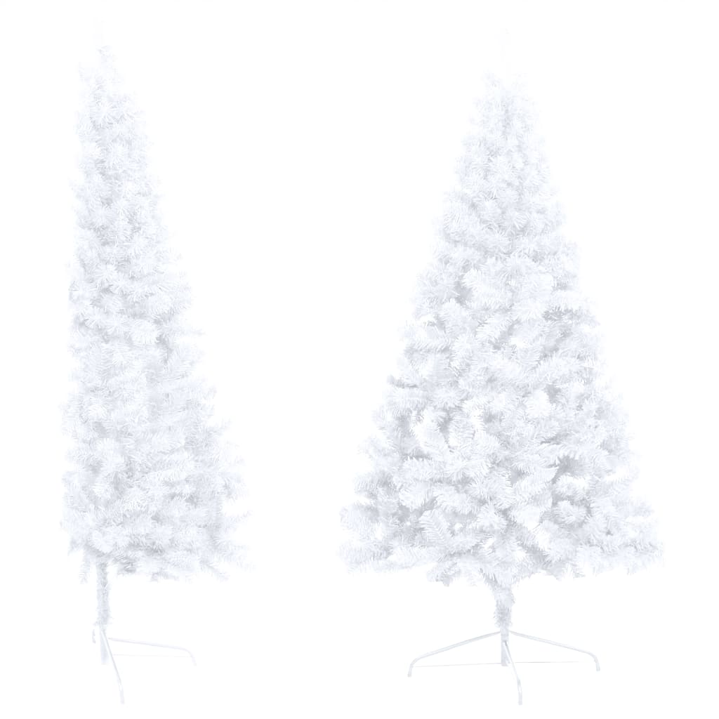 Set Albero Natale Artificiale a Metà LED Palline Bianco 180cm  cod mxl 27350