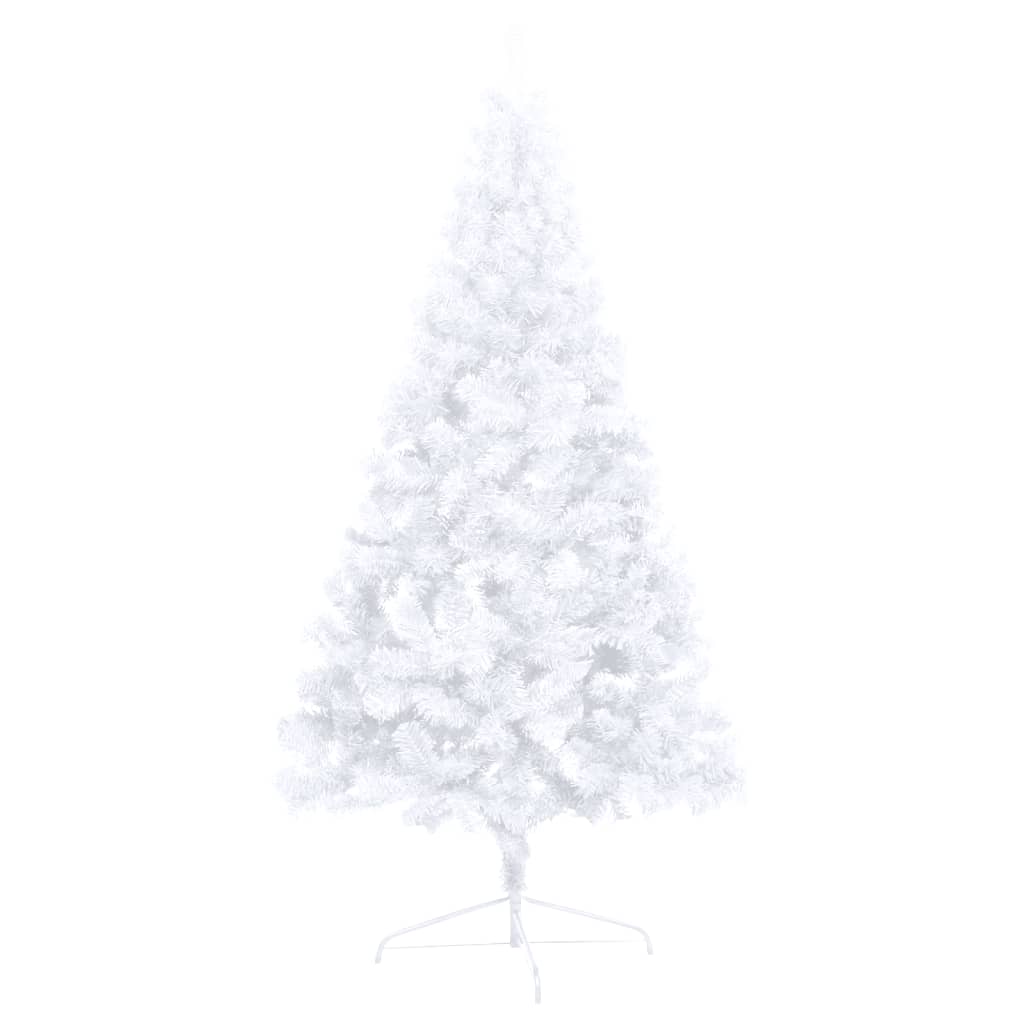 Set Albero Natale Artificiale a Metà LED Palline Bianco 180cm  cod mxl 27350