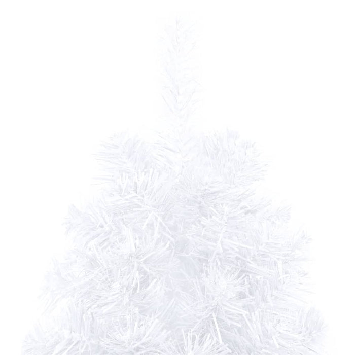 Set Albero Natale Artificiale a Metà LED Palline Bianco 180cm  cod mxl 27350