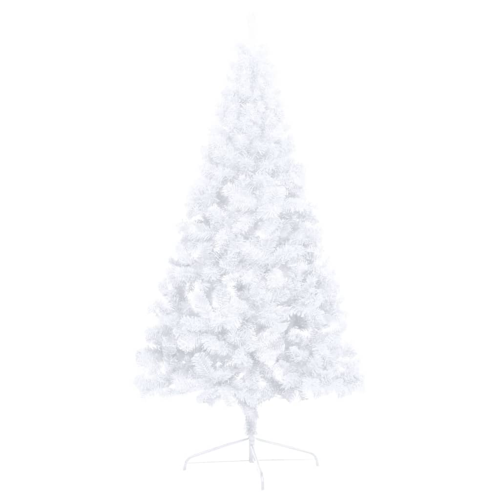 Set Albero Natale Artificiale a Metà LED Palline Bianco 210cm  cod mxl 16219