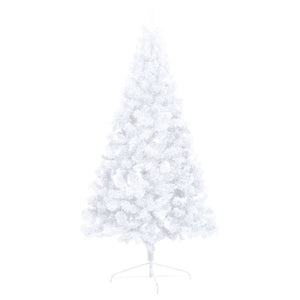 Set Albero Natale Artificiale a Metà LED Palline Bianco 210cm  cod mxl 16219