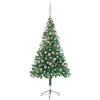 Set Albero Natale Artificiale con LED e Palline 150 cm 380 Rami  cod mxl 13598