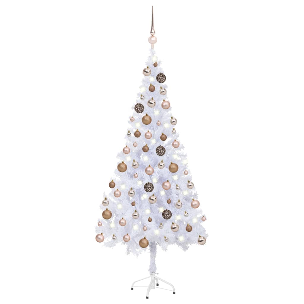 Set Albero Natale Artificiale con LED e Palline 180 cm 620 Rami  cod mxl 67945