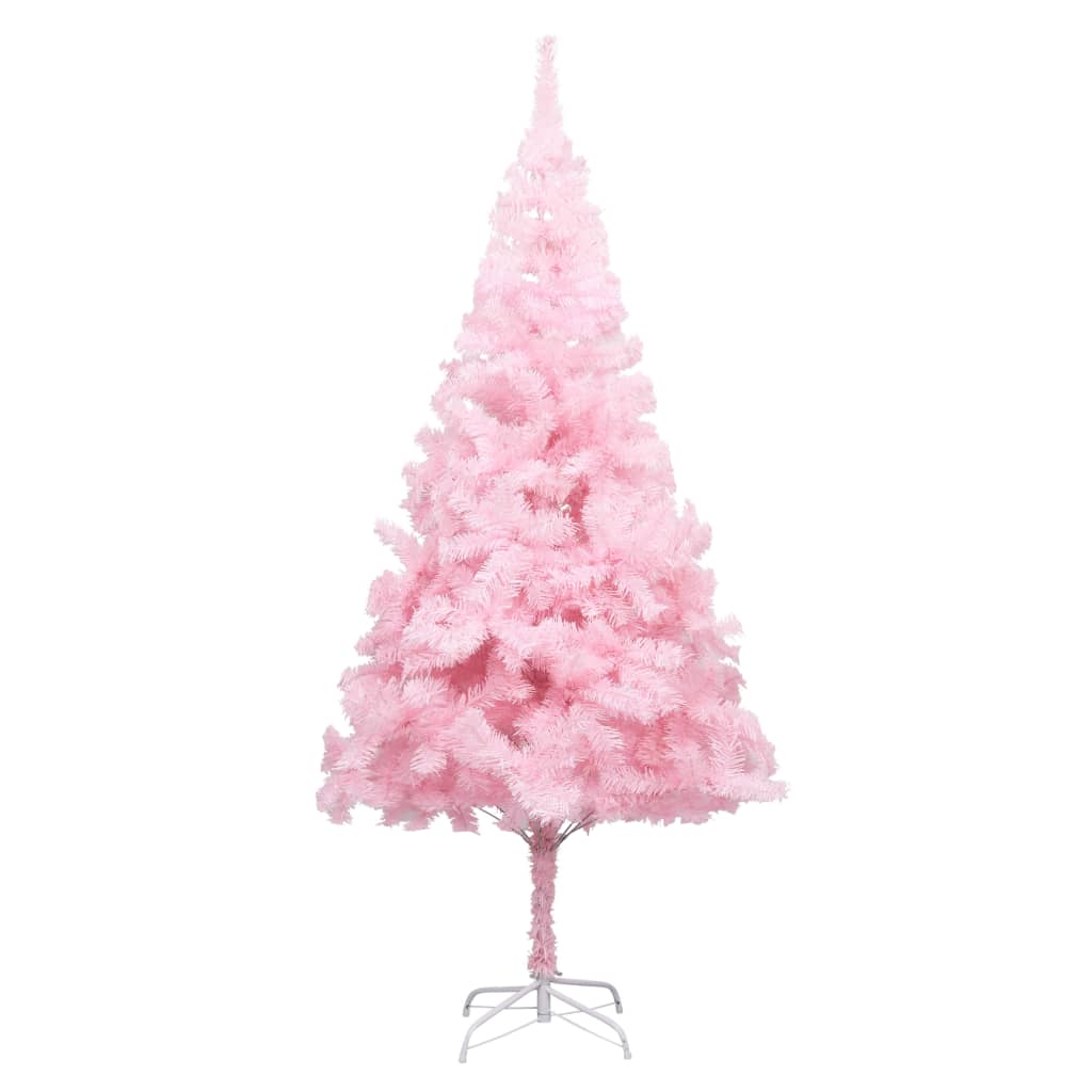 Set Albero Natale Artificiale con LED e Palline Rosa 210 cm PVC cod mxl 28038