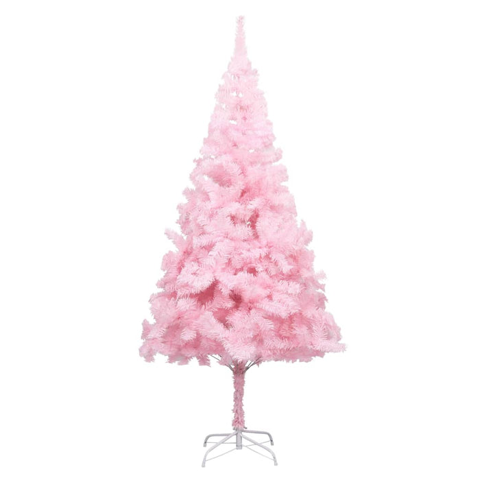 Set Albero Natale Artificiale con LED e Palline Rosa 210 cm PVC cod mxl 28038