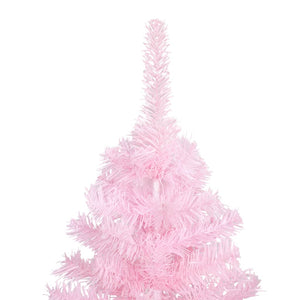 Set Albero Natale Artificiale con LED e Palline Rosa 210 cm PVC cod mxl 28038