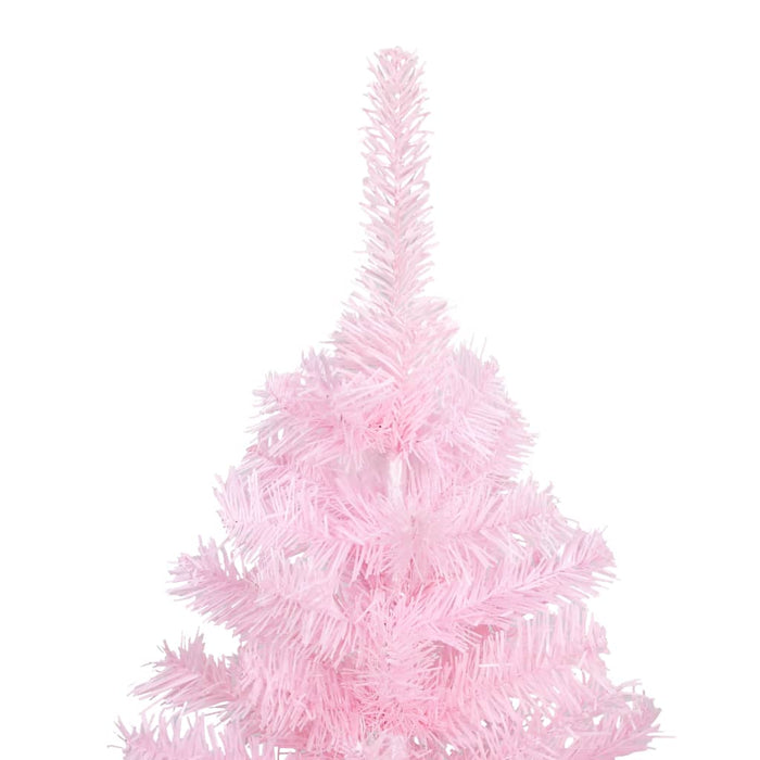 Set Albero Natale Artificiale con LED e Palline Rosa 210 cm PVC cod mxl 28038