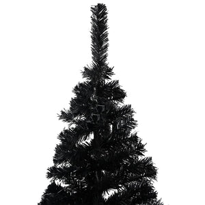 Set Albero Natale Artificiale con LED e Palline Nero 180 cm PVC  cod mxl 17093