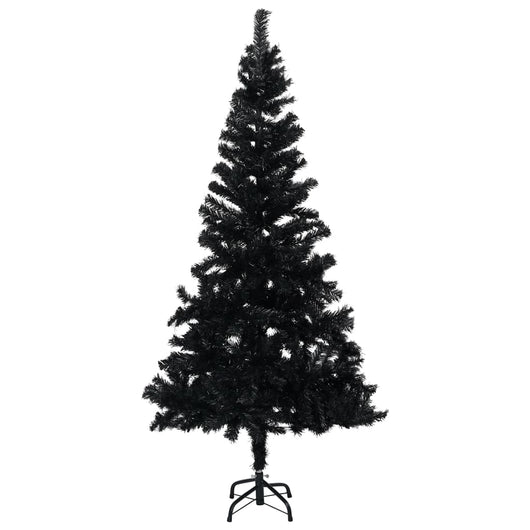 Set Albero Natale Artificiale con LED e Palline Nero 240 cm PVC  cod mxl 28032