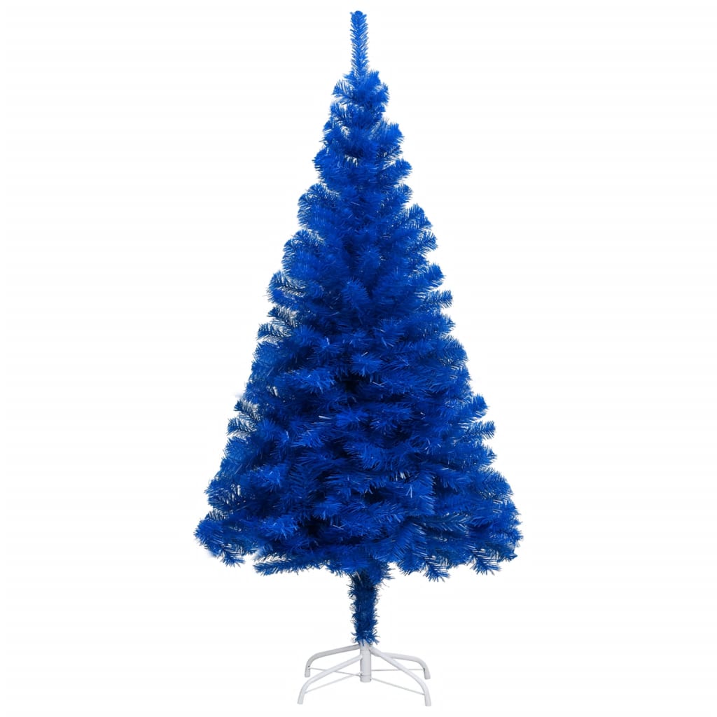 Albero di Natale Preilluminato con Palline Blu 120 cm PVCcod mxl 120770