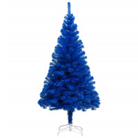 Albero di Natale Preilluminato con Palline Blu 120 cm PVCcod mxl 120770