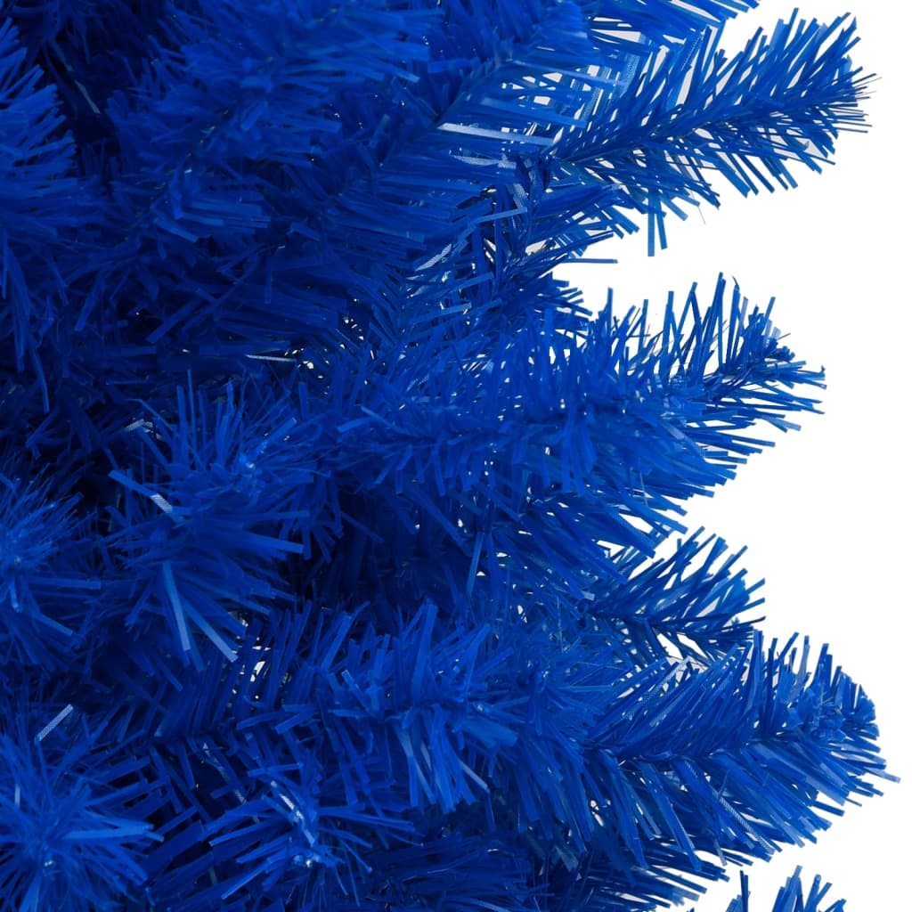 Set Albero Natale Artificiale con LED e Palline Blu 240 cm PVC 3077597