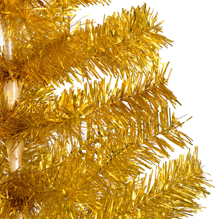 Set Albero Natale Artificiale con LED e Palline Oro 120cm PET cod mxl 17092