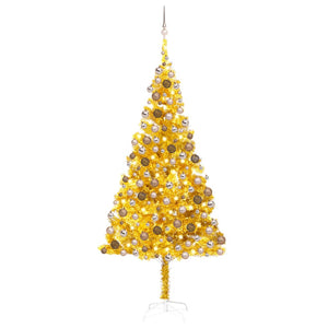 Albero di Natale Preilluminato con Palline Oro 210 cm PETcod mxl 96852