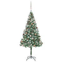 Set Albero Natale Artificiale con LED Palline e Pigne 180 cm  cod mxl 67950