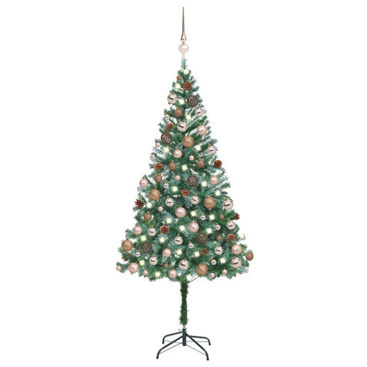 Set Albero Natale Artificiale con LED Palline e Pigne 180 cm  cod mxl 67950