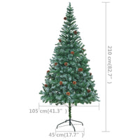 Set Albero Natale Artificiale con LED Palline e Pigne 210 cm  cod mxl 67951