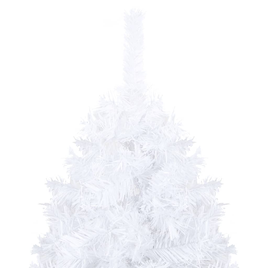 Albero di Natale Preilluminato con Palline Bianco 240 cm PVC 3077629