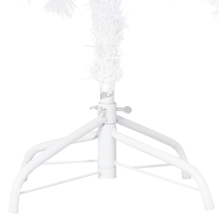 Albero di Natale Preilluminato con Palline Bianco 240 cm PVC 3077629