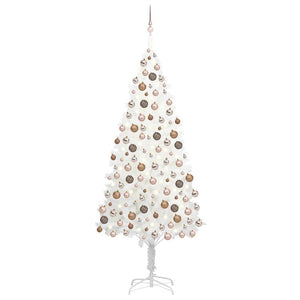 Set Albero Natale Artificiale con LED e Palline Bianco 240 cm   cod mxl 33767