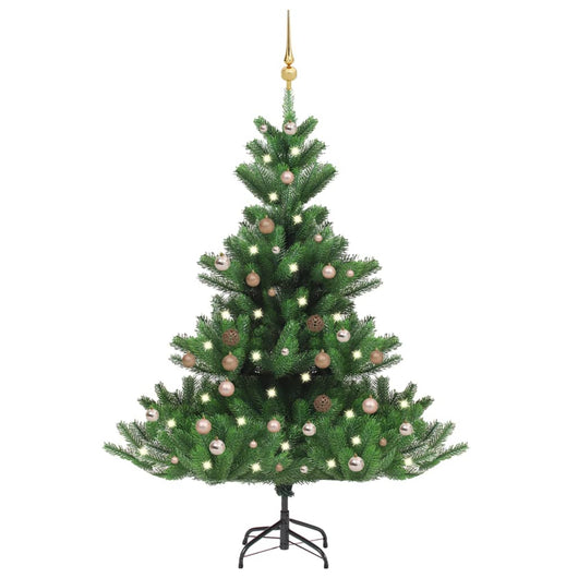 Albero Natale Artificiale Abete Nordmann LED Palline Verde180cm cod mxl 16071