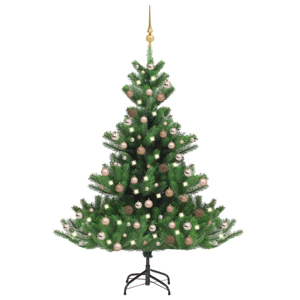 Albero Natale Artificiale Nordmann LED e Palline Verde 240 cm cod mxl 26012