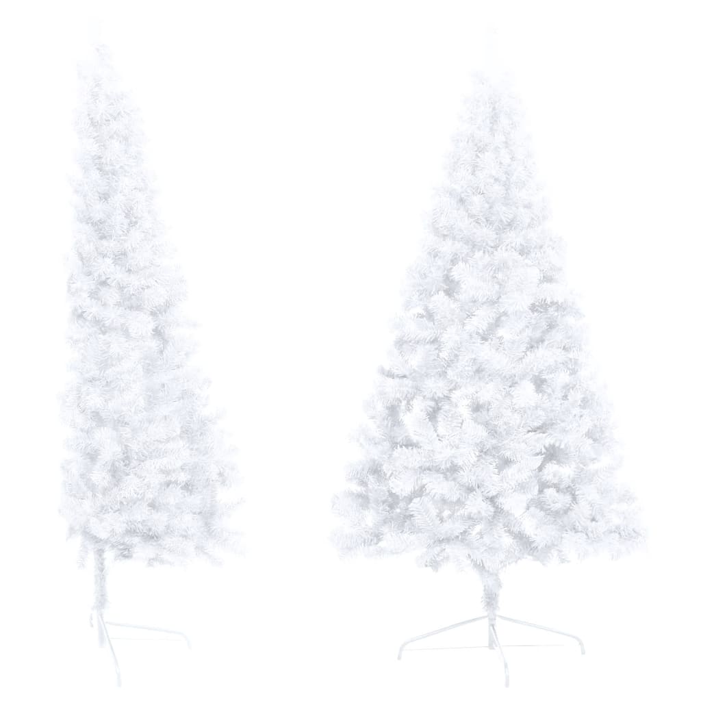 Set Albero Natale Artificiale a Metà LED Palline Bianco 120cm  cod mxl 27632