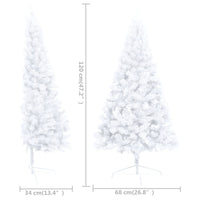 Set Albero Natale Artificiale a Metà LED Palline Bianco 120cm  cod mxl 27632