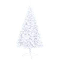 Set Albero Natale Artificiale a Metà LED Palline Bianco 120cm 3077655