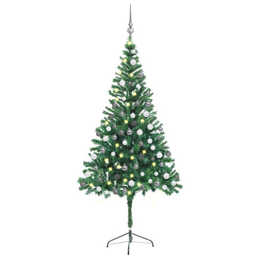 Albero Natale Artificiale con LED e Palline 180 cm 564 Rami 3077661