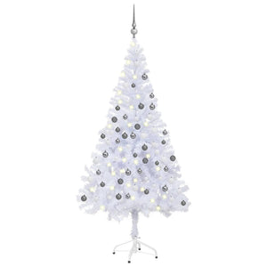 Set Albero Natale Artificiale con LED e Palline 120 cm 230 Rami  cod mxl 67943