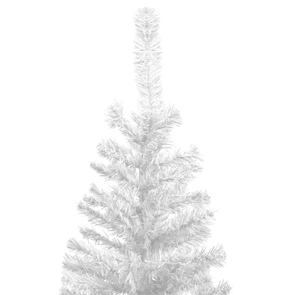 Albero Natale Artificiale LED e Palline Verde L 240 cm Bianco 3077668