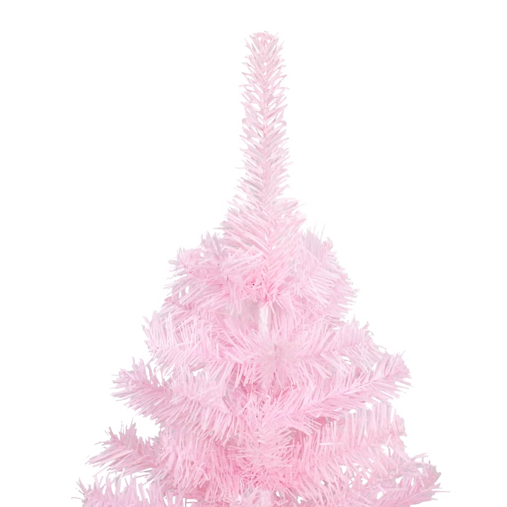 Set Albero Natale Artificiale con LED e Palline Rosa 150 cm PVC  cod mxl 15685