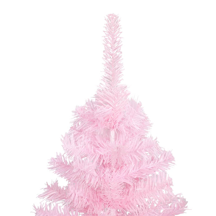 Set Albero Natale Artificiale con LED e Palline Rosa 150 cm PVC  cod mxl 15685